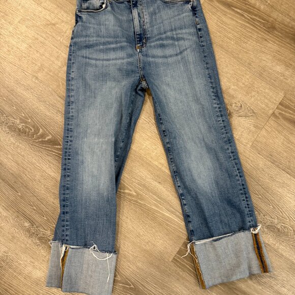 The Scotty Cuffed High-Rise Straight-Leg Jeans by Pilcro - Picture 5 of 6